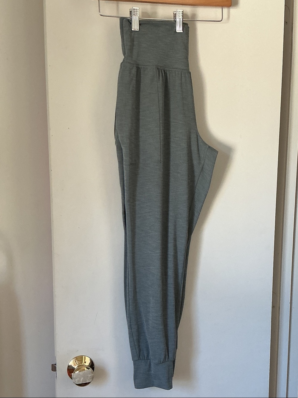 ATHLETA High-Waist Harem Jogger Pants in Slate Gray